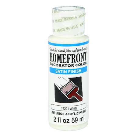 Homefront Homefront Satin White Hobby Paint 2 oz 17201N
